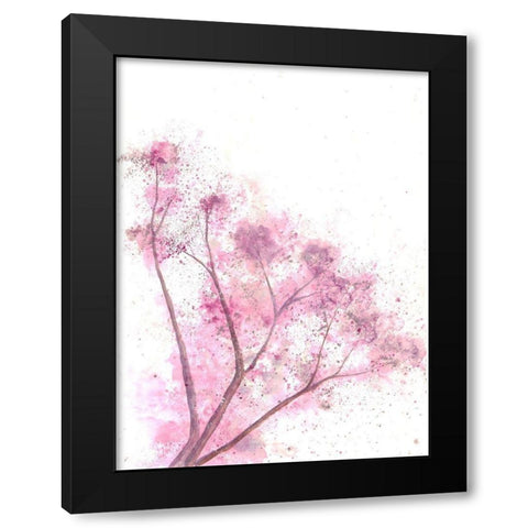 Whisper Pink Black Modern Wood Framed Art Print with Double Matting by Charest, Doris
