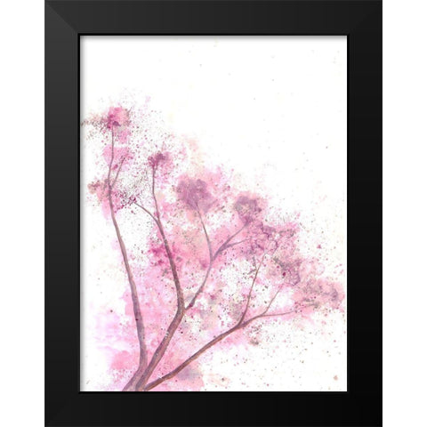 Whisper Pink Black Modern Wood Framed Art Print by Charest, Doris