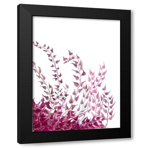 Windswept Black Modern Wood Framed Art Print with Double Matting by Charest, Doris