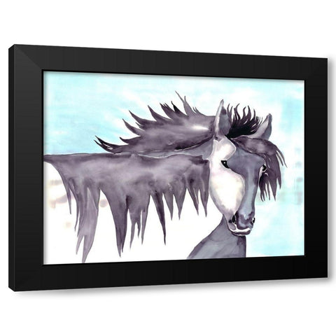 Wild and Free Black Modern Wood Framed Art Print by Charest, Doris