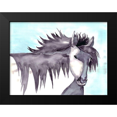 Wild and Free Black Modern Wood Framed Art Print by Charest, Doris