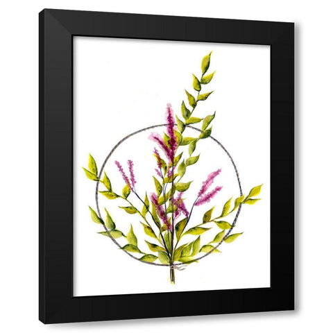 Floral Peace Black Modern Wood Framed Art Print by Charest, Doris
