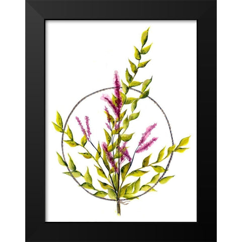 Floral Peace Black Modern Wood Framed Art Print by Charest, Doris