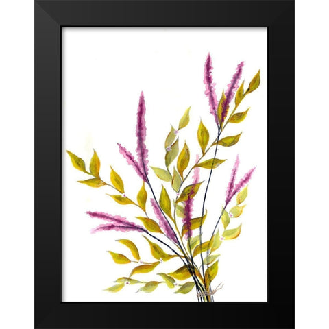 Free Floral Black Modern Wood Framed Art Print by Charest, Doris