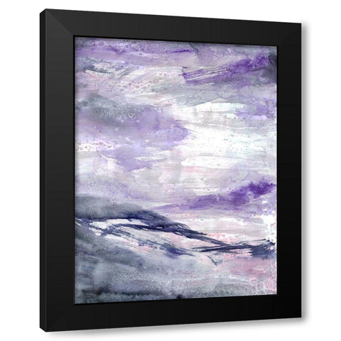 Purple Wind 1 Black Modern Wood Framed Art Print by Charest, Doris