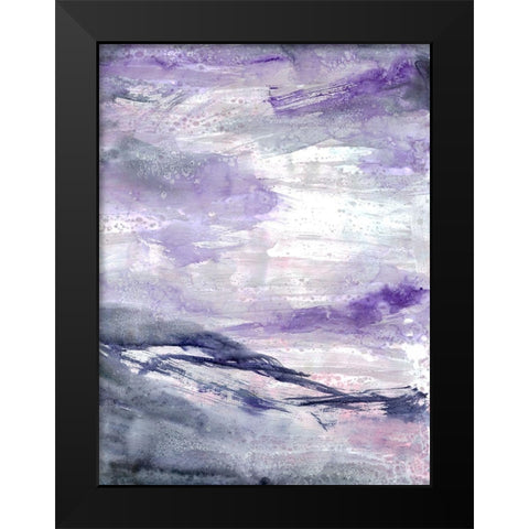 Purple Wind 1 Black Modern Wood Framed Art Print by Charest, Doris