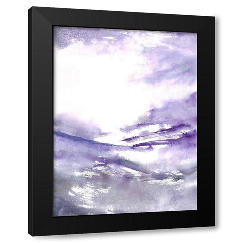 Purple Wind 3 Black Modern Wood Framed Art Print with Double Matting by Charest, Doris