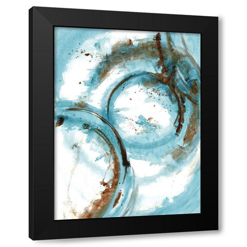Blue Blowout 2 Black Modern Wood Framed Art Print by Charest, Doris