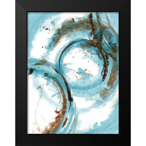 Blue Blowout 2 Black Modern Wood Framed Art Print by Charest, Doris