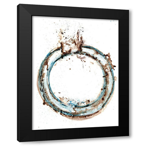 Blue Blowout 4 Black Modern Wood Framed Art Print by Charest, Doris