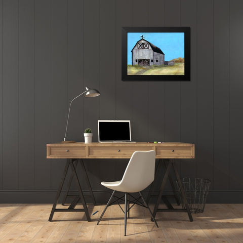 Relaxing Barn Black Modern Wood Framed Art Print by Charest, Doris