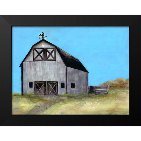 Relaxing Barn Black Modern Wood Framed Art Print by Charest, Doris