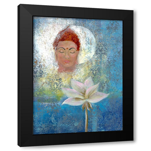 Calm Meditation Black Modern Wood Framed Art Print with Double Matting by Charest, Doris