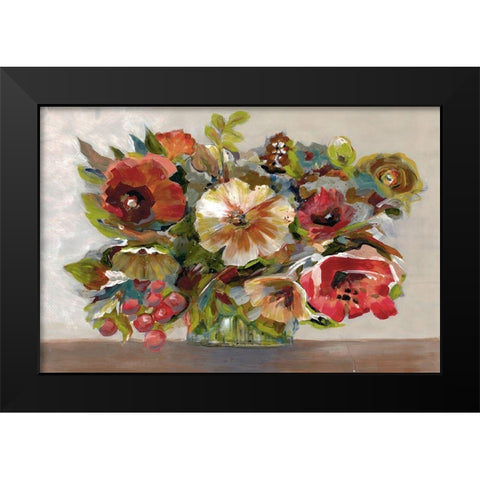 Bright Excited Florals 2 Black Modern Wood Framed Art Print by Charest, Doris