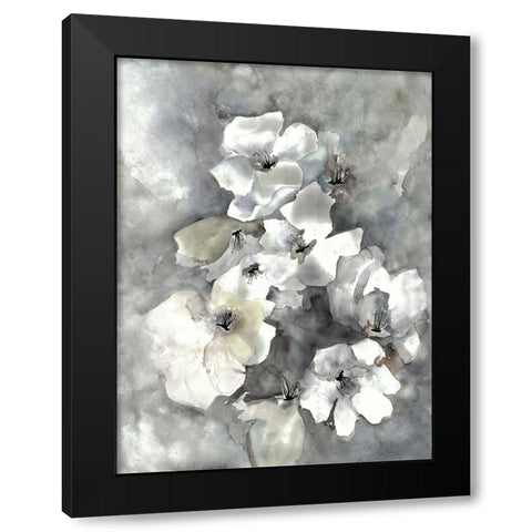 Mundane Florals 1 Black Modern Wood Framed Art Print by Charest, Doris