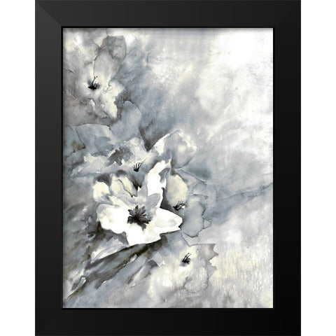 Mundane Florals 2 Black Modern Wood Framed Art Print by Charest, Doris