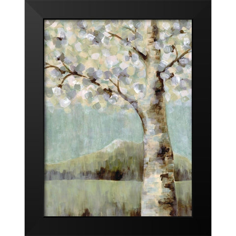 Flowering Tree Black Modern Wood Framed Art Print by Charest, Doris