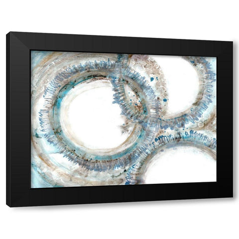 Ruptured Spheres Black Modern Wood Framed Art Print by Charest, Doris