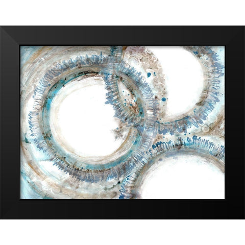 Ruptured Spheres Black Modern Wood Framed Art Print by Charest, Doris