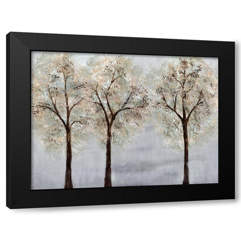 Wooden Journey Black Modern Wood Framed Art Print with Double Matting by Charest, Doris