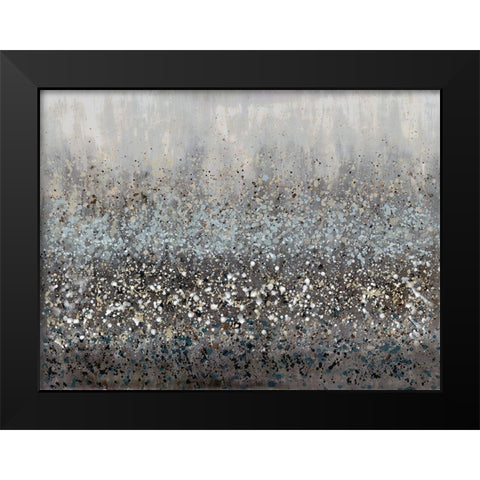 Drip Field 1 Black Modern Wood Framed Art Print by Charest, Doris