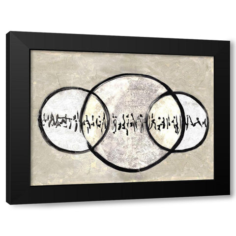 Two Moons Over Mars 1 Black Modern Wood Framed Art Print by Charest, Doris