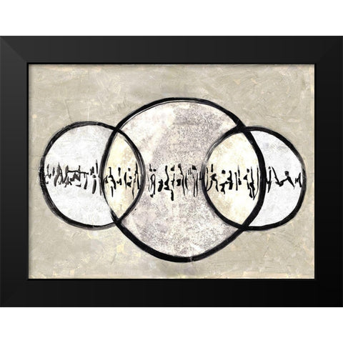 Two Moons Over Mars 1 Black Modern Wood Framed Art Print by Charest, Doris