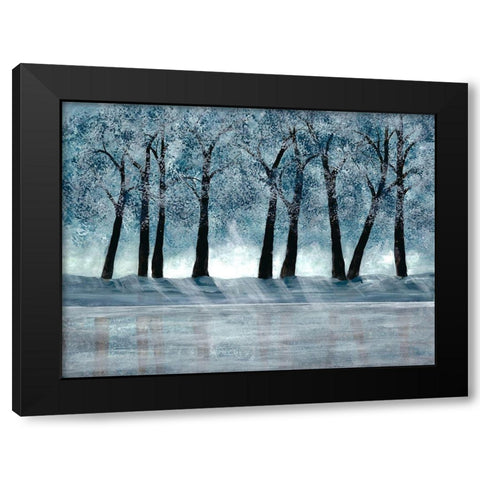 Blue Force 1 Black Modern Wood Framed Art Print by Charest, Doris