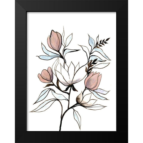 Rising Sprout 1 Black Modern Wood Framed Art Print by Charest, Doris