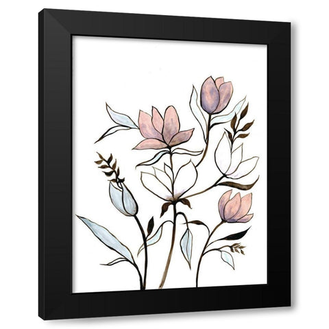 Rising Sprout 2 Black Modern Wood Framed Art Print with Double Matting by Charest, Doris