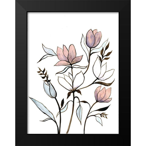 Rising Sprout 2 Black Modern Wood Framed Art Print by Charest, Doris