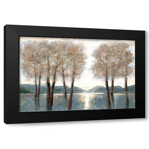 Approaching Woods Black Modern Wood Framed Art Print with Double Matting by Charest, Doris