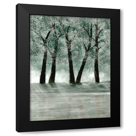Green Forest 3 Black Modern Wood Framed Art Print by Charest, Doris