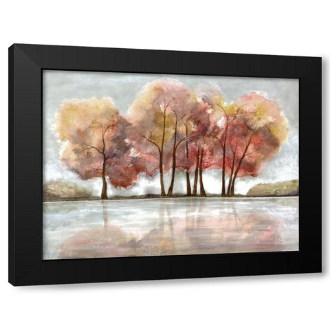 Lakeside Forest Black Modern Wood Framed Art Print with Double Matting by Charest, Doris