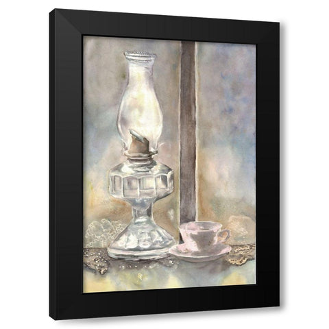 Midnight Oil 2 Black Modern Wood Framed Art Print with Double Matting by Charest, Doris