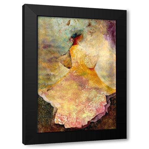 Flourished Dancer 2 Black Modern Wood Framed Art Print with Double Matting by Charest, Doris
