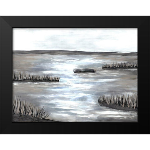 Marsh Scene Black Modern Wood Framed Art Print by Charest, Doris