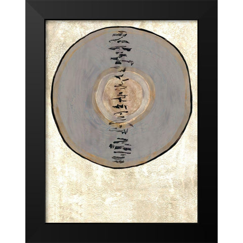 Oriental Disk 1 Black Modern Wood Framed Art Print by Charest, Doris