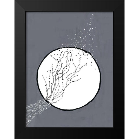 Moonlit Night Black Modern Wood Framed Art Print by Charest, Doris