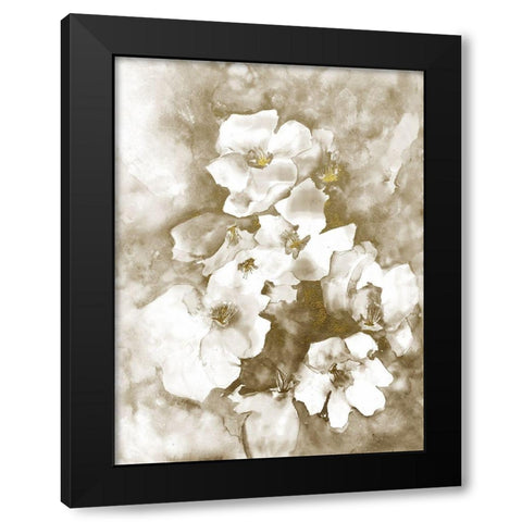 Lustrous Florals 1 Black Modern Wood Framed Art Print with Double Matting by Charest, Doris