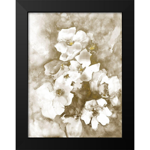 Lustrous Florals 1 Black Modern Wood Framed Art Print by Charest, Doris