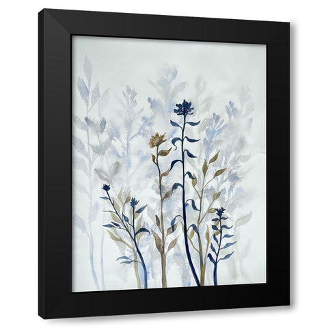 Blue Lit Growth 1 Black Modern Wood Framed Art Print by Charest, Doris
