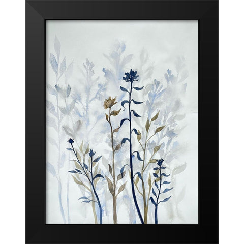 Blue Lit Growth 1 Black Modern Wood Framed Art Print by Charest, Doris