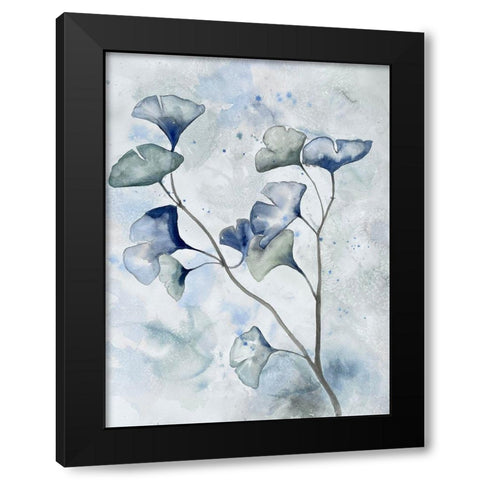 Moonlit Ginkos 1 Black Modern Wood Framed Art Print with Double Matting by Charest, Doris
