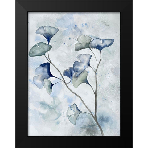 Moonlit Ginkos 1 Black Modern Wood Framed Art Print by Charest, Doris
