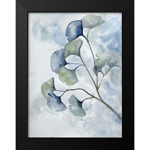 Moonlit Ginkos 2 Black Modern Wood Framed Art Print by Charest, Doris