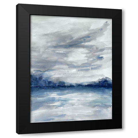 Stormy Shores 1 Black Modern Wood Framed Art Print with Double Matting by Charest, Doris