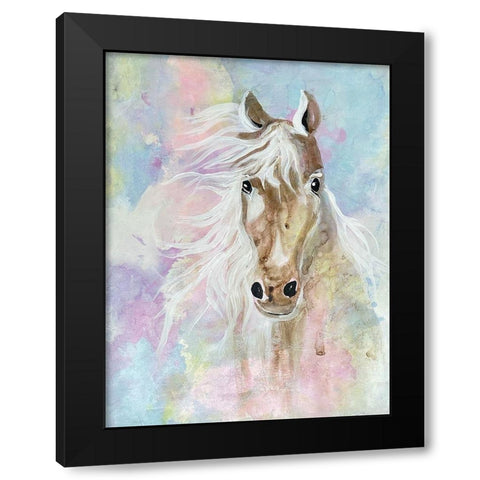 Magical Steed 1 Black Modern Wood Framed Art Print with Double Matting by Charest, Doris