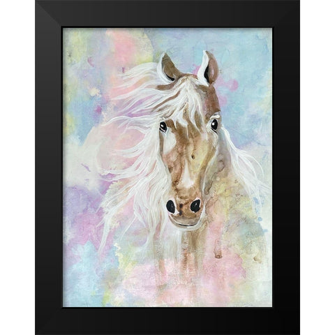 Magical Steed 1 Black Modern Wood Framed Art Print by Charest, Doris
