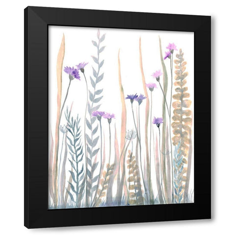Garden Blooms 1 Black Modern Wood Framed Art Print with Double Matting by Charest, Doris